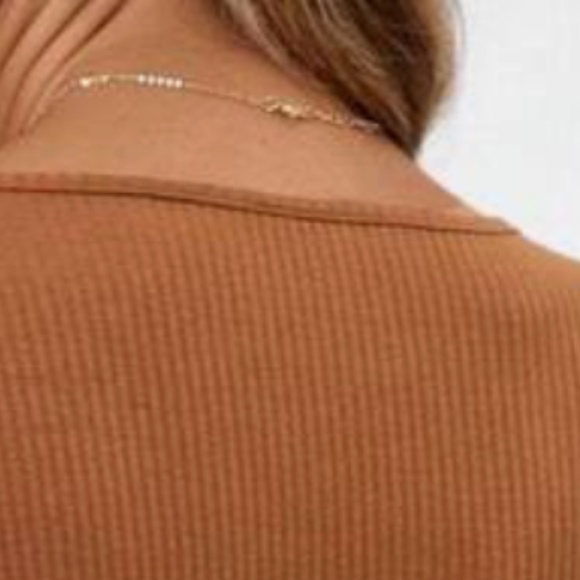 Maternity Floral Print Ribbed Nursing Long Sleeve Dress - Picture 6 of 6